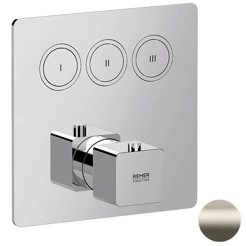 Смеситель для душа Remer Absolute AU99D3KBXV термостатический, сталь Смеситель для душа Remer Absolute AU99D3KBXV термостатический, сталь