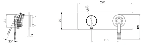 Смеситель для душа Remer Atelier AL92ZWBXV, сталь Смеситель для душа Remer Atelier AL92ZWBXV, сталь
