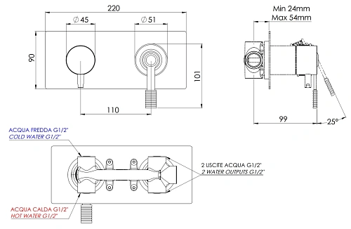 Смеситель для душа Remer Atelier AL93ZNO, черный матовый Смеситель для душа Remer Atelier AL93ZNO, черный матовый