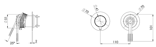 Смеситель для душа Remer Atelier AL93ZPWBCFP, черный брашированный хром Смеситель для душа Remer Atelier AL93ZPWBCFP, черный брашированный хром