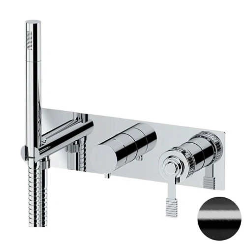 Смеситель для душа Remer Atelier AL97D2CFP, черный брашированный хром Смеситель для душа Remer Atelier AL97D2CFP, черный брашированный хром