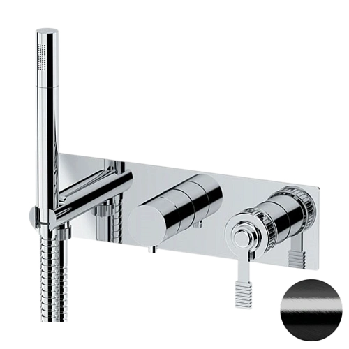 Смеситель для душа Remer Atelier AL97D2WBCFP, черный брашированный хром Смеситель для душа Remer Atelier AL97D2WBCFP, черный брашированный хром