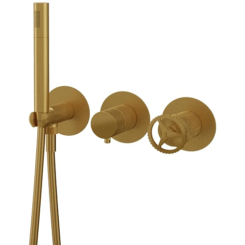 Смеситель для душа Remer Chrono CH97D2PBG, золото брашированное Смеситель для душа Remer Chrono CH97D2PBG, золото брашированное