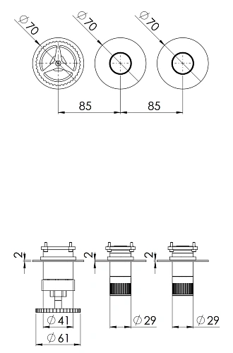 Смеситель для душа Remer Chrono CH98D2PWBXV, сталь Смеситель для душа Remer Chrono CH98D2PWBXV, сталь