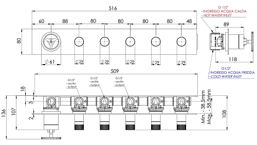 Смеситель для душа Remer Chrono CH98D5BO, белый матовый Смеситель для душа Remer Chrono CH98D5BO, белый матовый