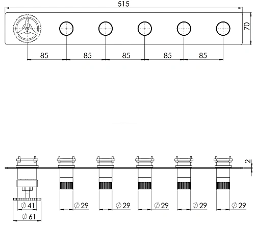 Смеситель для душа Remer Chrono CH98D5WBBO, белый матовый Смеситель для душа Remer Chrono CH98D5WBBO, белый матовый