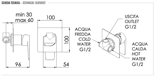 Смеситель для душа Remer Dream D30 Смеситель для душа Remer Dream D30