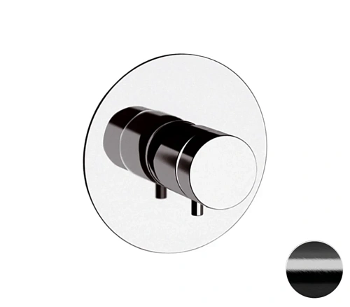 Смеситель для душа Remer Elegance NT30CFP термостатический, черный брашированный хром Смеситель для душа Remer Elegance NT30CFP термостатический, черный брашированный хром