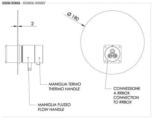 Смеситель для душа Remer Elegance NT30KBBO термостатический, белый матовый Смеситель для душа Remer Elegance NT30KBBO термостатический, белый матовый