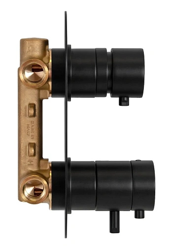 Смеситель для душа Remer Elegance NT92NO термостатический, черный матовый Смеситель для душа Remer Elegance NT92NO термостатический, черный матовый