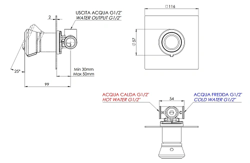 Смеситель для душа Remer Element ET30QBO, белый матовый Смеситель для душа Remer Element ET30QBO, белый матовый