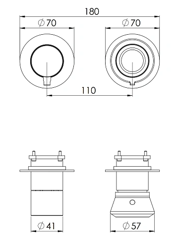 Смеситель для душа Remer Element ET92ZPWBNO, черный матовый Смеситель для душа Remer Element ET92ZPWBNO, черный матовый