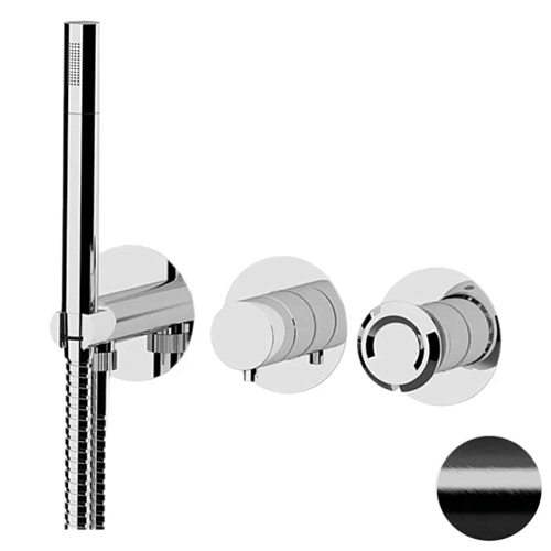 Смеситель для душа Remer Element ET97D2PCFP, черный брашированный хром Смеситель для душа Remer Element ET97D2PCFP, черный брашированный хром