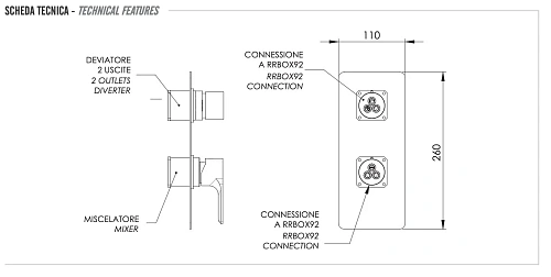 Смеситель для душа Remer Energy EY92KBBO, белый матовый Смеситель для душа Remer Energy EY92KBBO, белый матовый