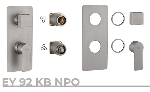 Смеситель для душа Remer Energy EY92KBNPO, никель матовый брашированный Смеситель для душа Remer Energy EY92KBNPO, никель матовый брашированный