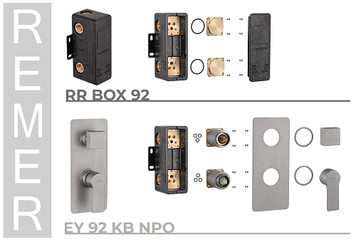 Смеситель для душа Remer Energy EY92KBNPO, никель матовый брашированный Смеситель для душа Remer Energy EY92KBNPO, никель матовый брашированный