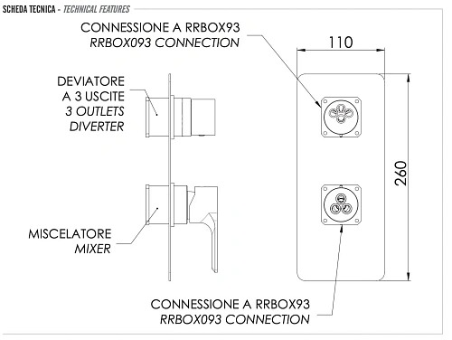 Смеситель для душа Remer Energy EY93KBNPO, никель матовый брашированный Смеситель для душа Remer Energy EY93KBNPO, никель матовый брашированный