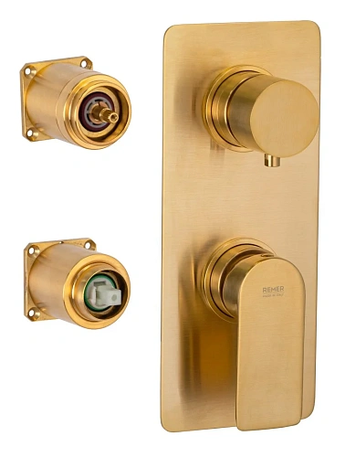 Смеситель для душа Remer Infinity I92KBBG, золото брашированное Смеситель для душа Remer Infinity I92KBBG, золото брашированное