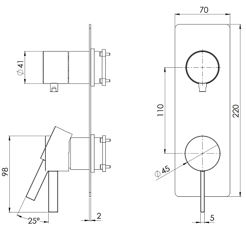 Смеситель для душа Remer Metrica MC92WBCFP, черный брашированный хром Смеситель для душа Remer Metrica MC92WBCFP, черный брашированный хром