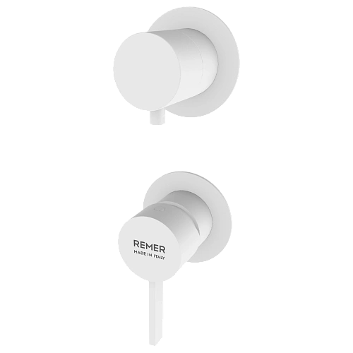 Смеситель для душа Remer Metrica MC93PWBBO, белый матовый Смеситель для душа Remer Metrica MC93PWBBO, белый матовый