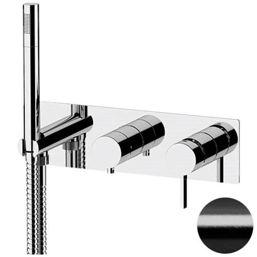 Смеситель для душа Remer Metrica MC97D2CFP, черный брашированный хром Смеситель для душа Remer Metrica MC97D2CFP, черный брашированный хром