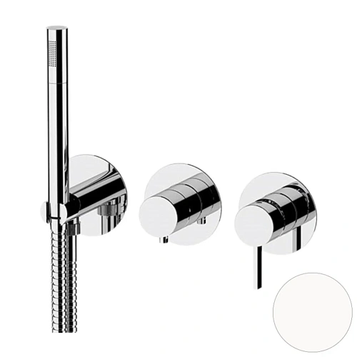 Смеситель для душа Remer Metrica MC97D2PBO, белый матовый Смеситель для душа Remer Metrica MC97D2PBO, белый матовый