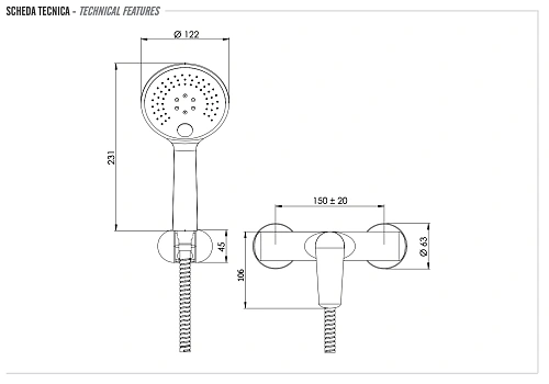 Смеситель для душа Remer Vanity V38 Смеситель для душа Remer Vanity V38