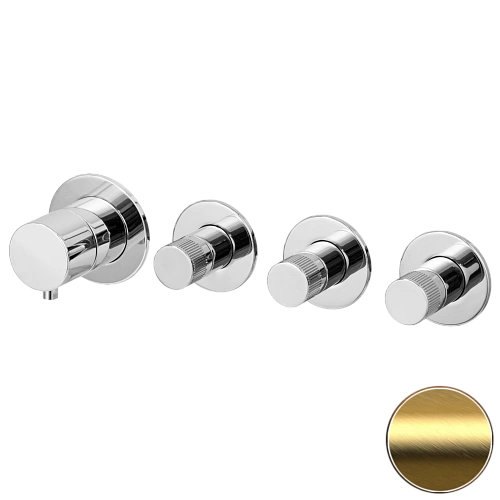 Смеситель для душа Remer X Style N98D3PWBBG, золото брашированное Смеситель для душа Remer X Style N98D3PWBBG, золото брашированное