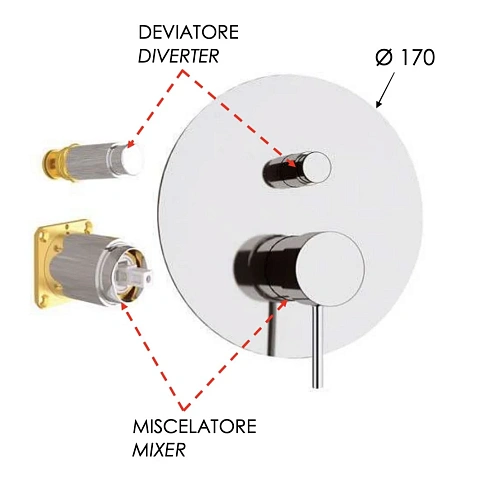 Смеситель для душа Remer X Style X09KBXV, сталь Смеситель для душа Remer X Style X09KBXV, сталь