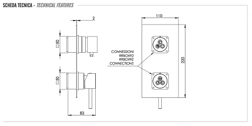 Смеситель для душа Remer X Style X92QKBBO, белый матовый Смеситель для душа Remer X Style X92QKBBO, белый матовый