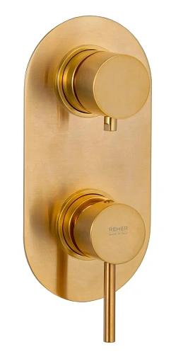 Смеситель для душа Remer X Style X93KBBG, золото брашированное Смеситель для душа Remer X Style X93KBBG, золото брашированное