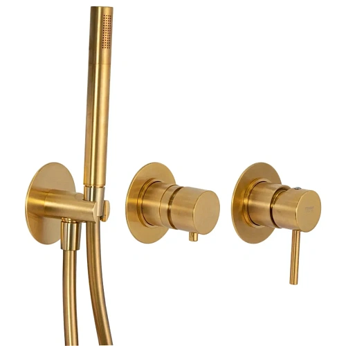 Смеситель для душа Remer X Style X97D3PBG, золото брашированное Смеситель для душа Remer X Style X97D3PBG, золото брашированное