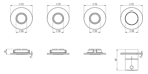 Смеситель для душа Remer X Style X99D3PKB термостатический Смеситель для душа Remer X Style X99D3PKB термостатический