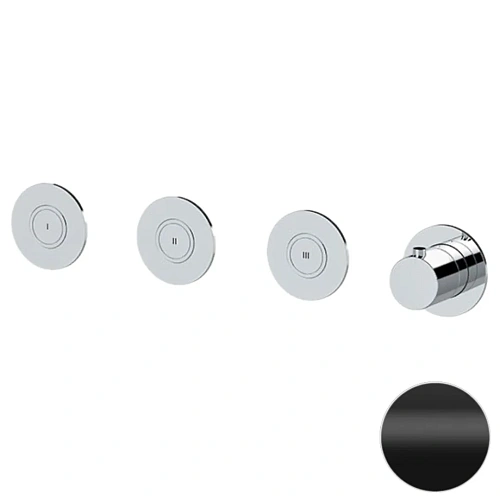 Смеситель для душа Remer X Style X99D3PKBNO термостатический, черный матовый Смеситель для душа Remer X Style X99D3PKBNO термостатический, черный матовый