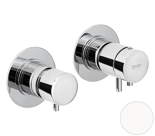 Смеситель для душа Remer X Style XT96BO термостатический, белый матовый Смеситель для душа Remer X Style XT96BO термостатический, белый матовый