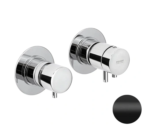Смеситель для душа Remer X Style XT96NO термостатический, черный матовый Смеситель для душа Remer X Style XT96NO термостатический, черный матовый