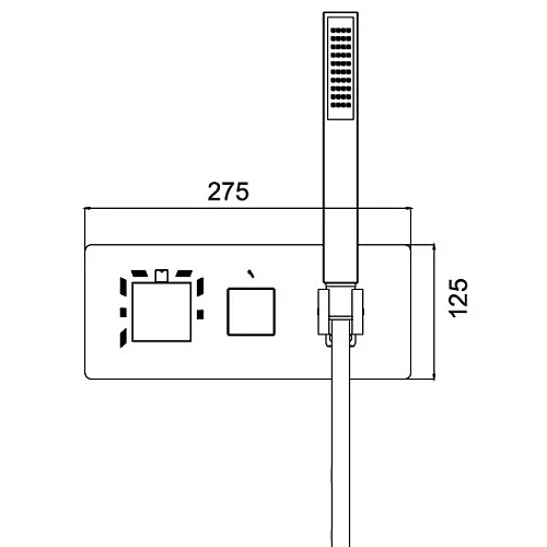 Смеситель для душа RGW Shower Panels SP-44 21140544-11 термостатический Смеситель для душа RGW Shower Panels SP-44 21140544-11 термостатический