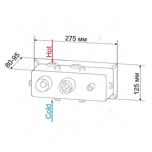 Смеситель для душа RGW Shower Panels SP-44 21140544-31 термостатический Смеситель для душа RGW Shower Panels SP-44 21140544-31 термостатический