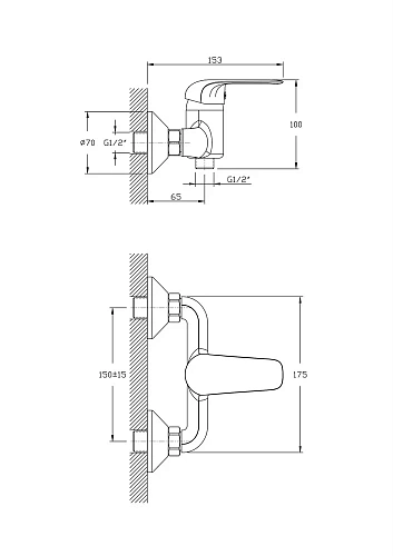 Смеситель для душа Rush Fiji FI1835-63 Смеситель для душа Rush Fiji FI1835-63