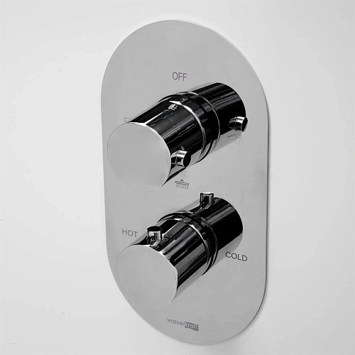 Смеситель для душа Wasserkraft Berkel 4800 4844 Thermo термостатический Смеситель для душа Wasserkraft Berkel 4800 4844 Thermo термостатический