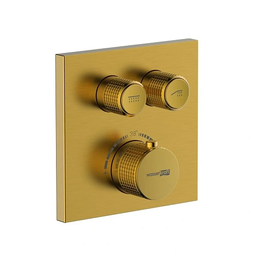 Смеситель для душа WasserKRAFT Aisch 5548 Thermo термостатический золото Смеситель для душа WasserKRAFT Aisch 5548 Thermo термостатический золото