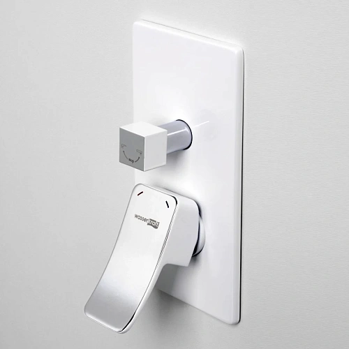Смеситель для душа WasserKRAFT Aller 10641WHITE белый/хром Смеситель для душа WasserKRAFT Aller 10641WHITE белый/хром