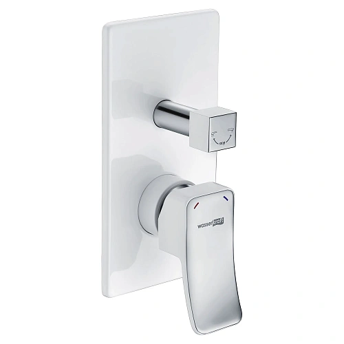 Смеситель для душа WasserKRAFT Aller 10641WHITE белый/хром Смеситель для душа WasserKRAFT Aller 10641WHITE белый/хром