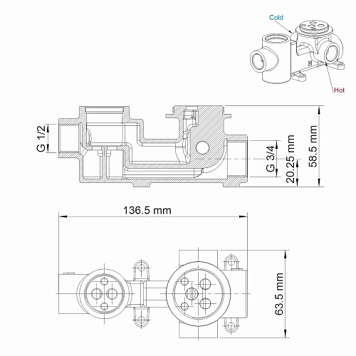Смеситель для душа WasserKRAFT Aller 10641WHITE белый/хром Смеситель для душа WasserKRAFT Aller 10641WHITE белый/хром