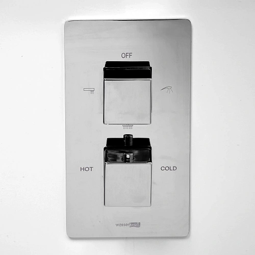 Смеситель для душа WasserKRAFT Alme 1544 Thermo термостатический хром Смеситель для душа WasserKRAFT Alme 1544 Thermo термостатический хром