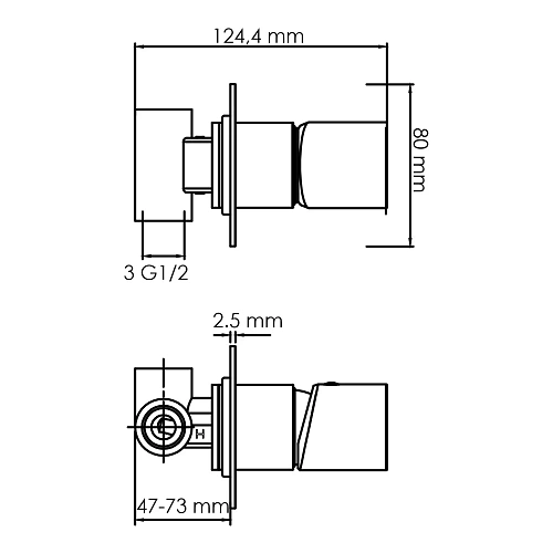 Смеситель для душа WasserKRAFT Elbe 7452 черный Смеситель для душа WasserKRAFT Elbe 7452 черный