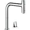 Смеситель для кухни Hansgrohe Metris Select M71 на 2 отверстия, с вытяжным изливом M7120-H200 73819000.