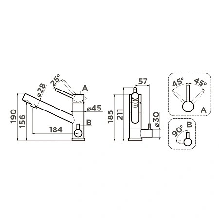 Смеситель для кухни Omoikiri Tonami-BL 4994058 Смеситель для кухни Omoikiri Tonami-BL 4994058