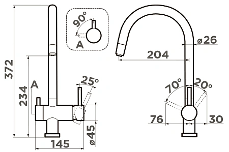 Смеситель для кухни Omoikiri Yamada-BN 4994225 Смеситель для кухни Omoikiri Yamada-BN 4994225
