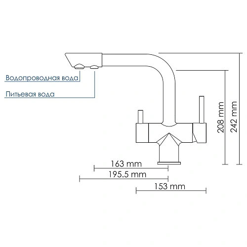 Смеситель для кухни WasserKRAFT A8037 под фильтр светлая бронза Смеситель для кухни WasserKRAFT A8037 под фильтр светлая бронза